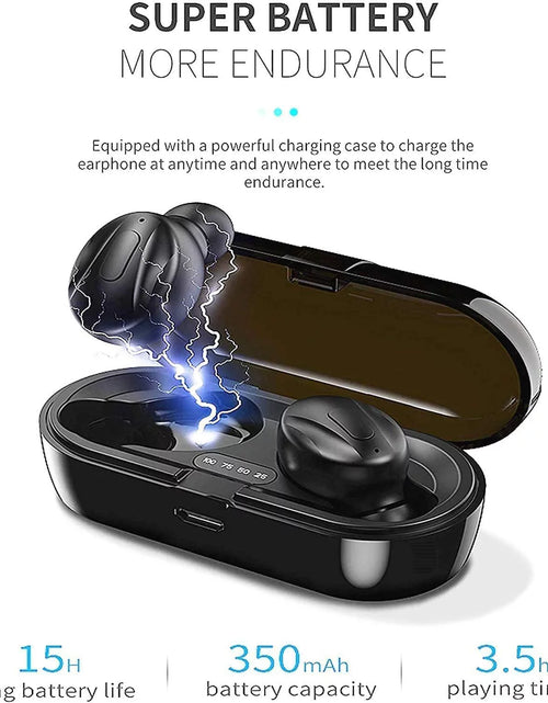 Load image into Gallery viewer, TWS Wireless Earbuds,True Wireless Bluetooth 5.0 Earbuds Built-In Microphone,Ipx5 Waterproof,Stereo Bass Noise Cancelling Earphones Headset with Charging Case
