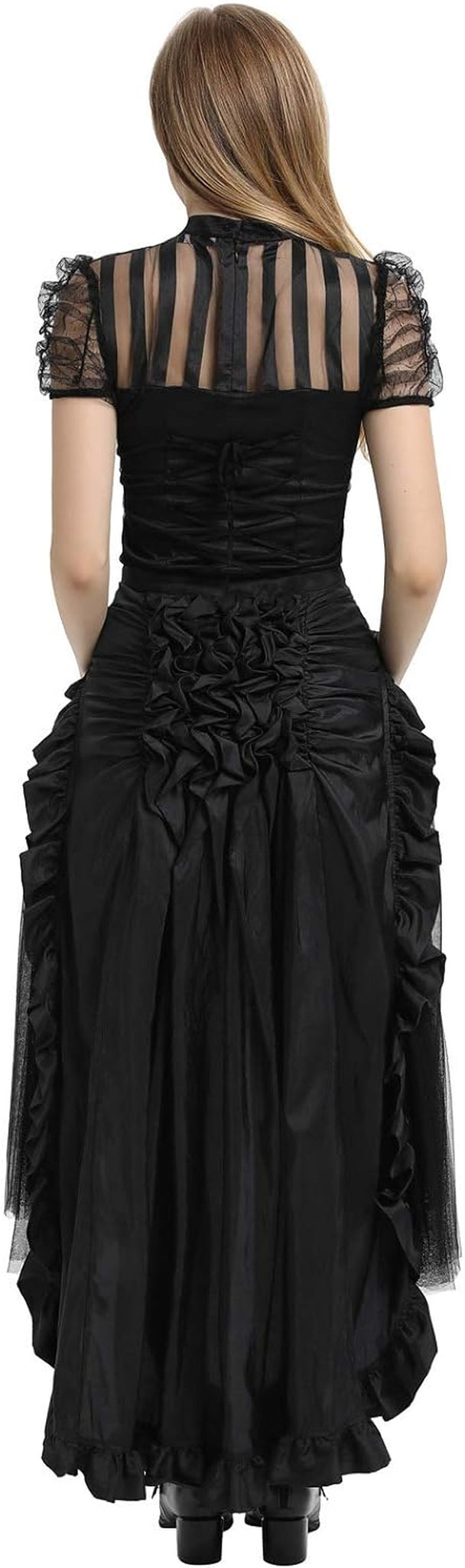 Women'S Steampunk Gothic Wrap Skirt Victorian Ruffles Pirate Skirt