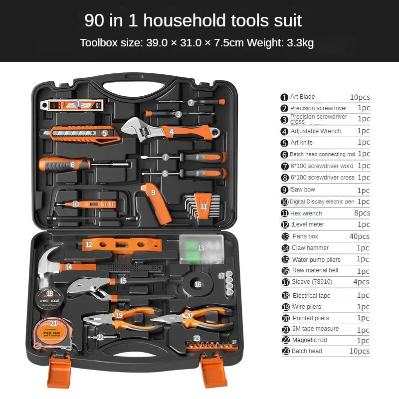 Household Hardware Tool Box Set Home Manual Combination Repair Tools Multifunctional Repair Tool Box