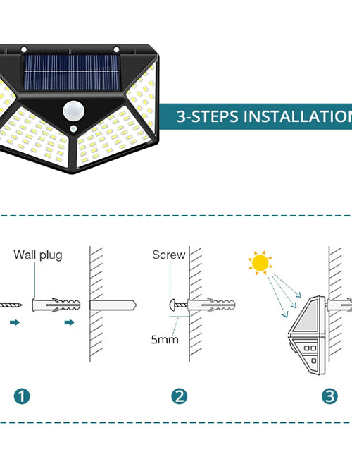 Load image into Gallery viewer, Solar Lamp Outdoor Garden Light Motion Sensor Solar Wall Lamp Waterproof Sunlight Powered Solar Lights Led Spotlight for Garden
