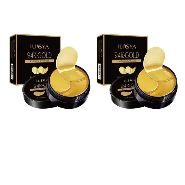 Ilisya 24K Gold Collagen Eye Mask | Hydrating Eye Patches for Dark Circles