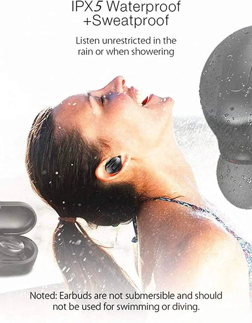 Load image into Gallery viewer, TWS Wireless Earbuds,True Wireless Bluetooth 5.0 Earbuds Built-In Microphone,Ipx5 Waterproof,Stereo Bass Noise Cancelling Earphones Headset with Charging Case
