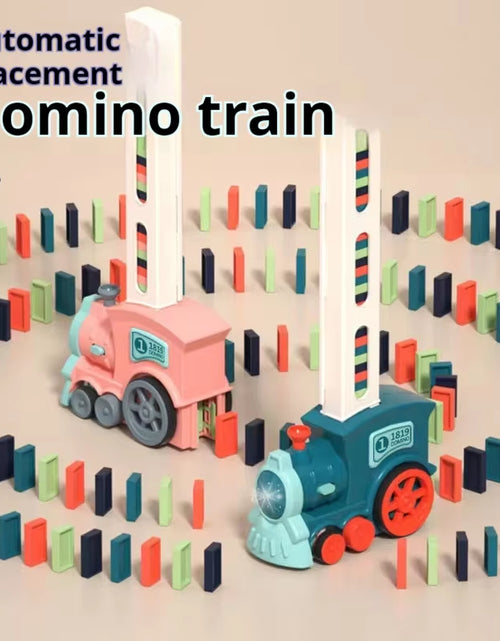 Load image into Gallery viewer, Kids Electric Domino Train Car Set Sound &amp; Light Automatic Laying Dominoes Brick Blocks Game Educational Christmas Gift Kids Toy
