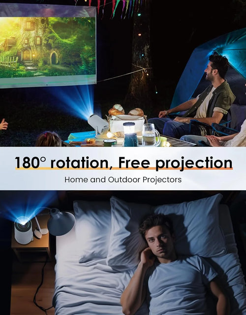 Load image into Gallery viewer, Mini Projector with Wifi and Bluetooth,4K 1080P Supported,Outdoor Movie Projector
