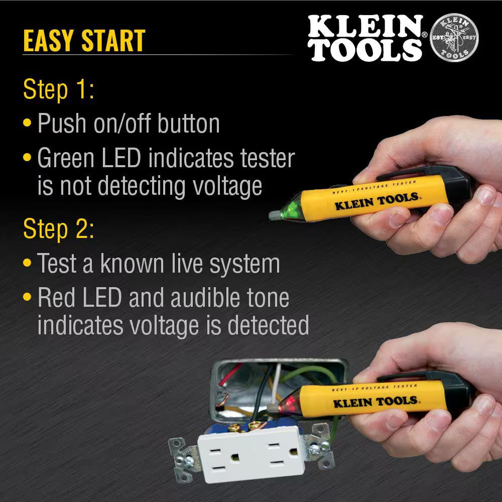 Digital Non-Contact Voltage and GFCI Receptacle Test Kit