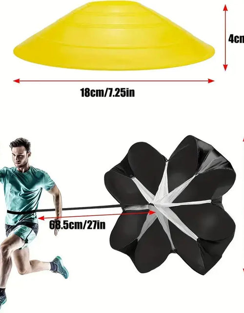 Load image into Gallery viewer, 1Set Football Soccer Training Equipment Fitness Speed Training Resistant Parachute Chute Running Umbrella
